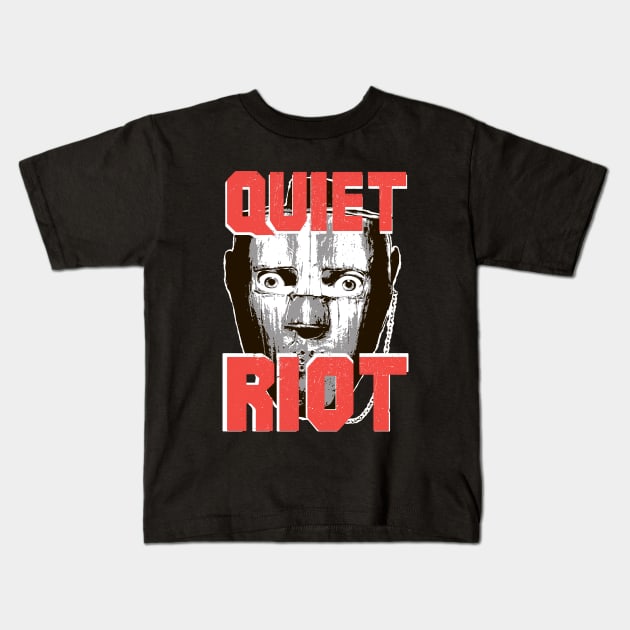 Vintage Quiet Riot metal health TERRIFIED poster Kids T-Shirt by VizRad